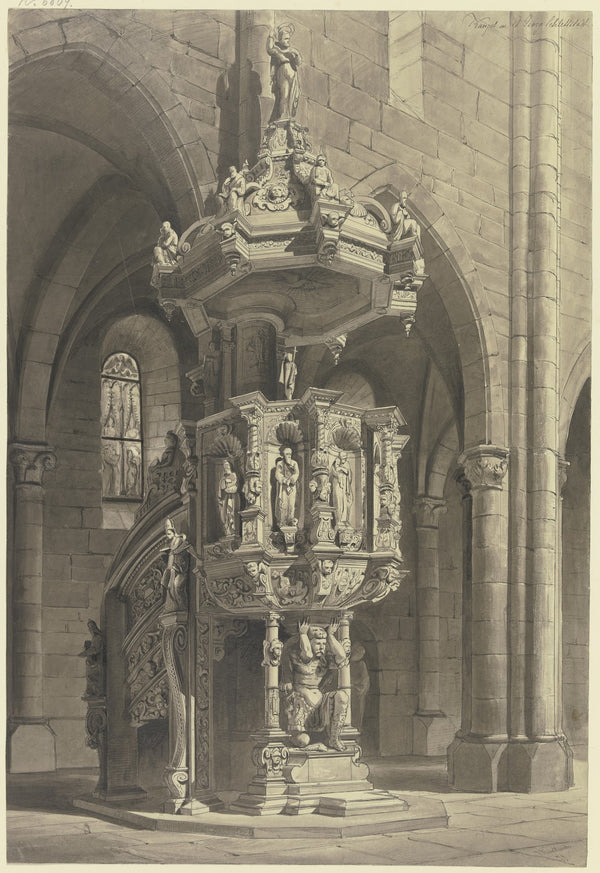 Kanzel in St Georg in Schlettstadt 1879