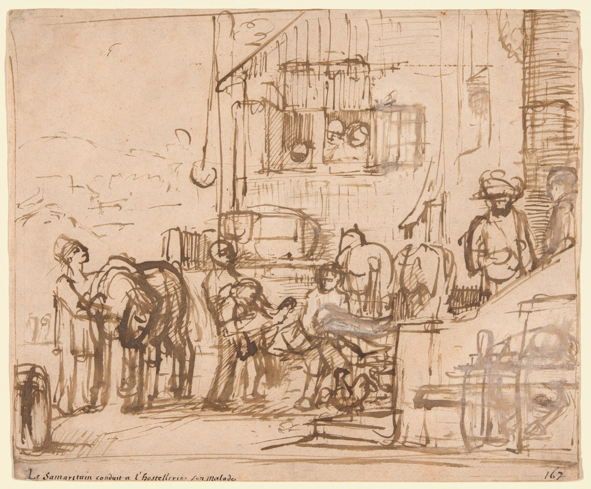 The Good Samaritan Arriving at the Inn c 1660