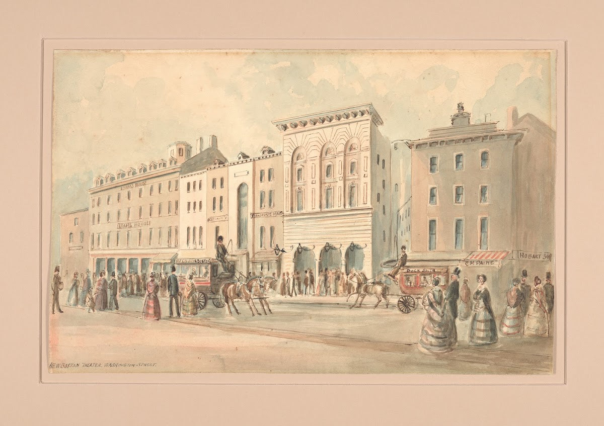 New Boston Theater Washington Street 1850