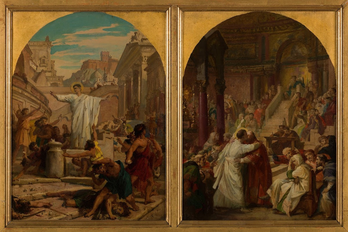 Saint Augustin au concile de Carthage réconcilie les catholiques et les donatist