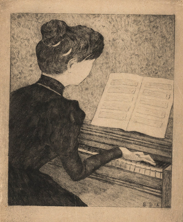 Jeune femme au piano 1902 1909