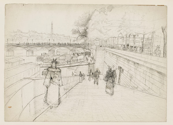 La berge de la Seine au pont des Arts
