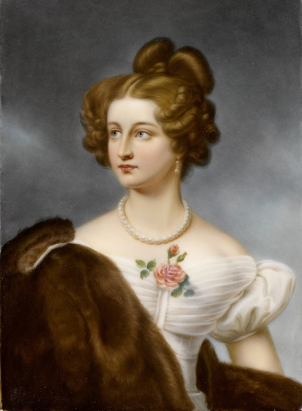 Porcelain Portrait Plaque Of Amalie Von Kruedener