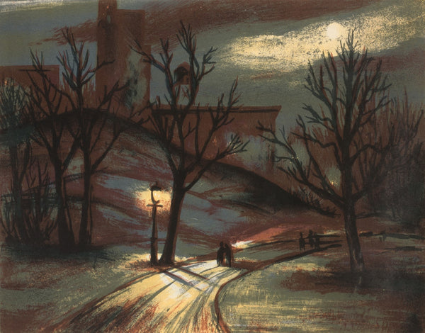 Nightscene of Park in a City ca 1933 1943