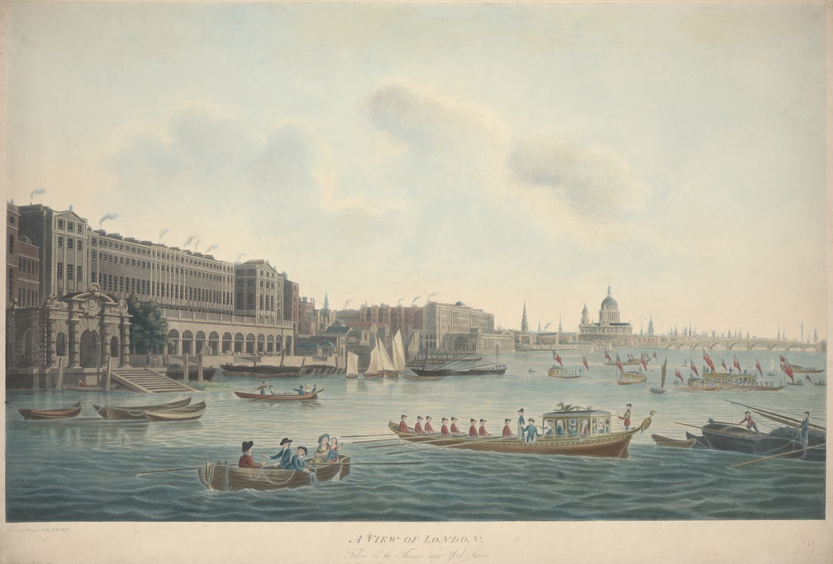 A View of London Taken on the Thames near York Stairs