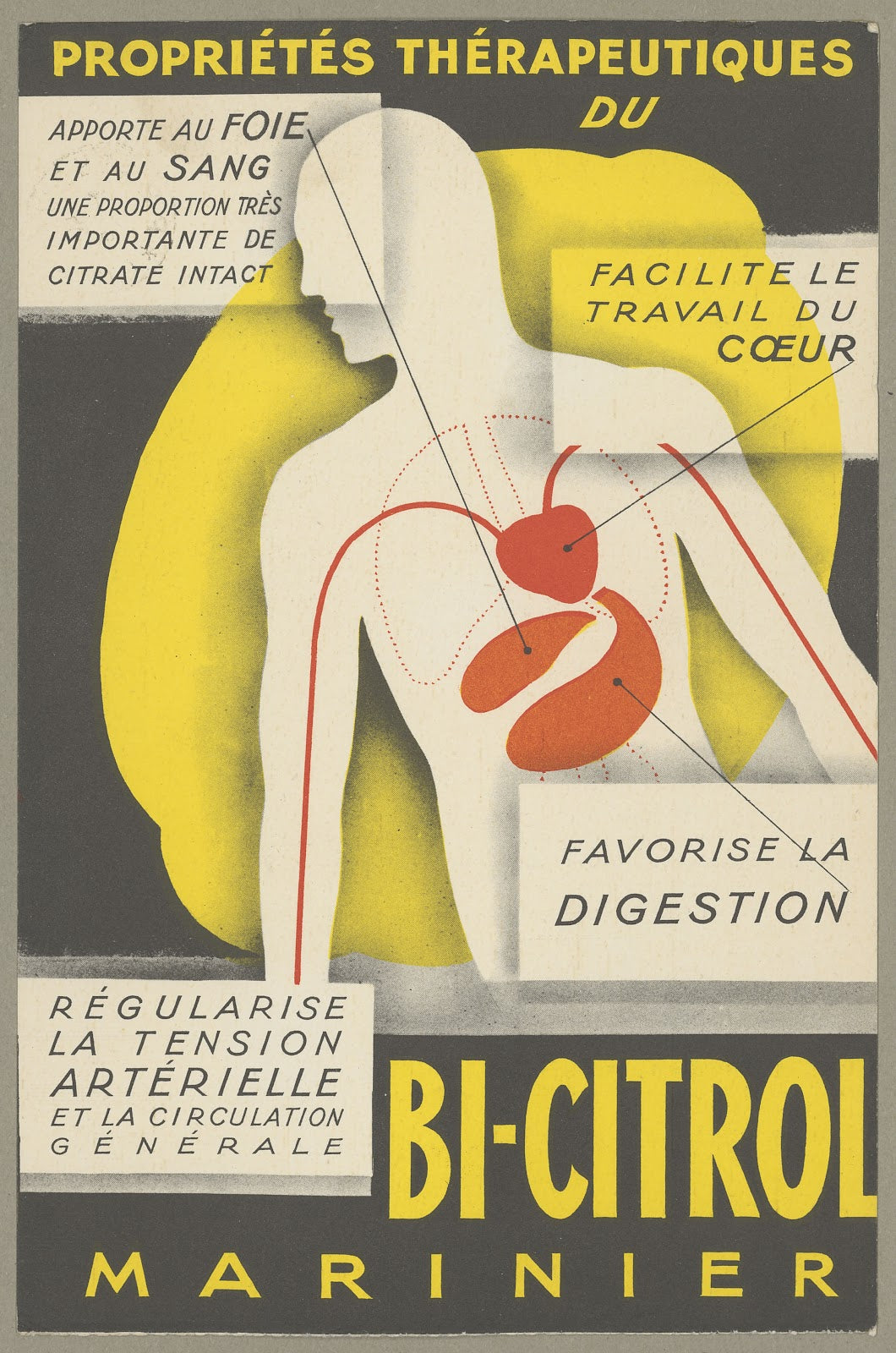 Propriétés thérapeutiques du Bi citrol Marinier 1935