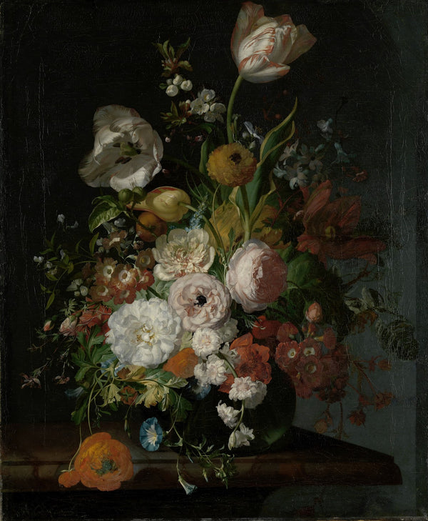 Still Life with Flowers in a Glass Vase c 1690   c 1720