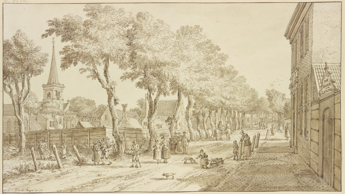 Gezigt van het Dorp Katwyk op Rhin 1770