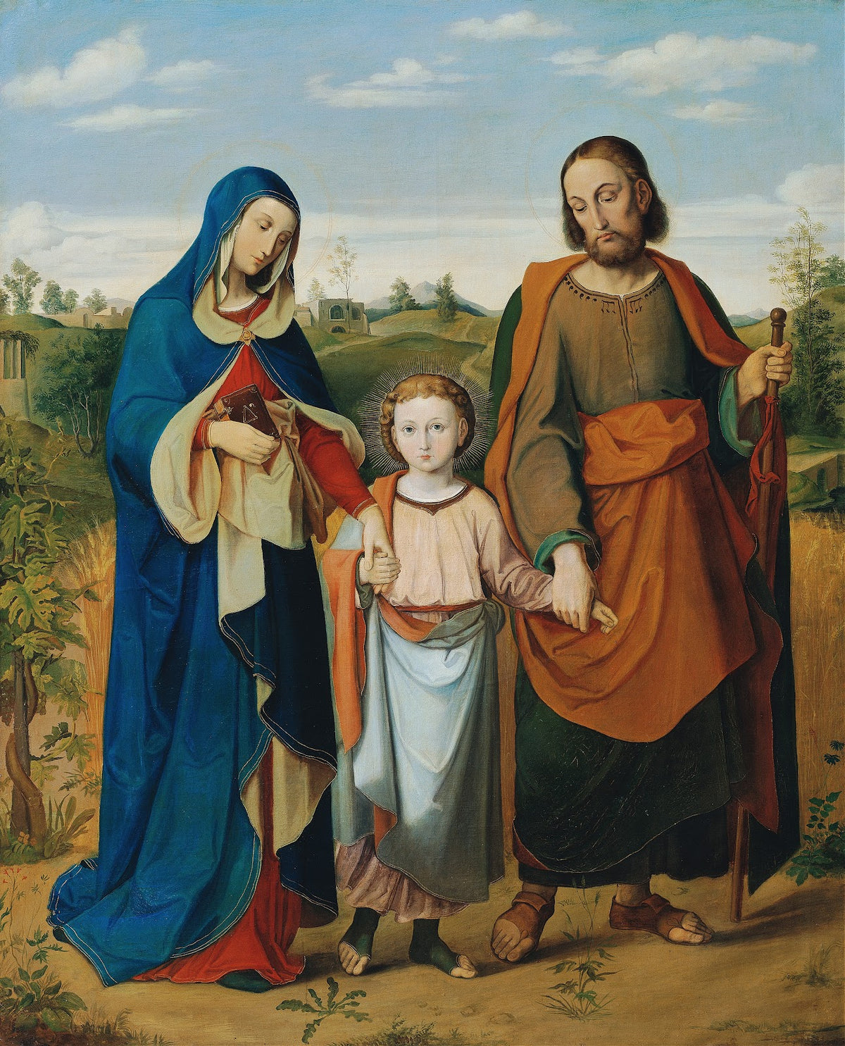 The holy family on the way home from the temple 1855
