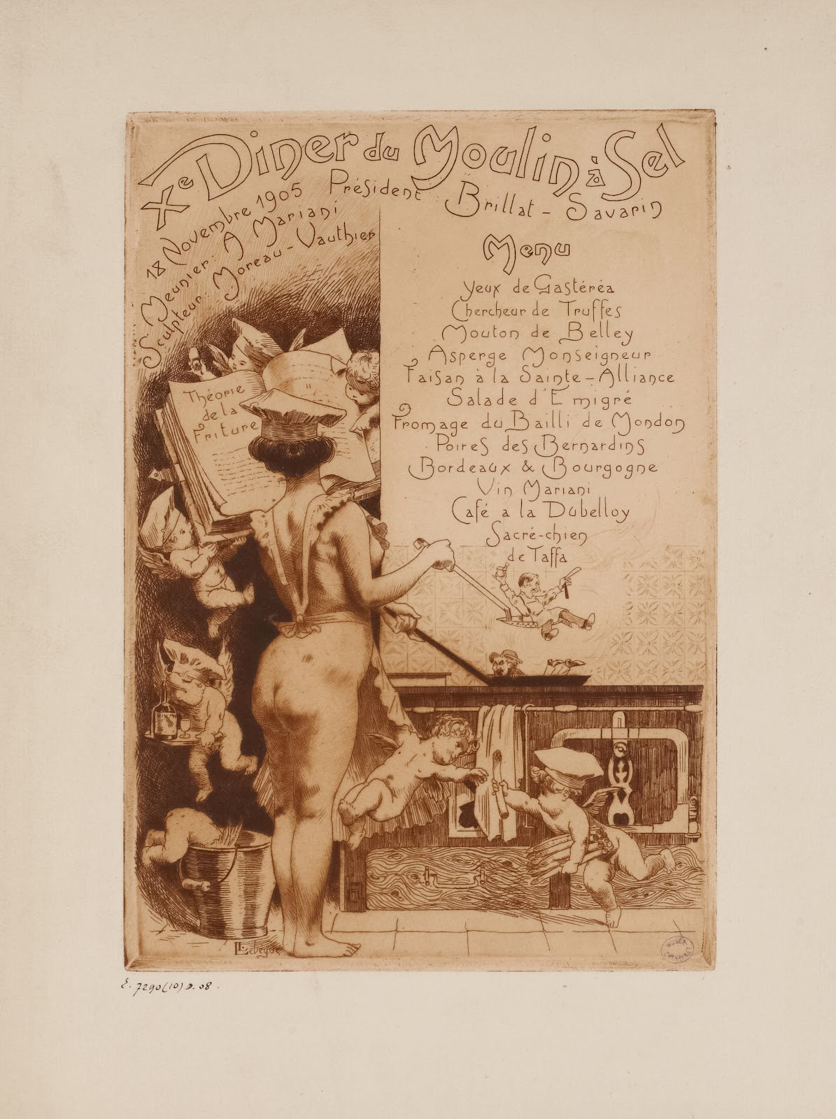 10e dîner du Moulin à Sel le 18 novembre 1905 sous la présidence de Brillat Sava