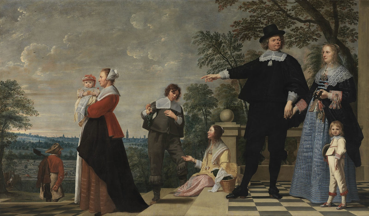 Portrait of a Bruges family 1645