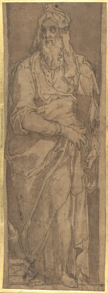 Standing Prophet in a Niche Holding a Book 152966