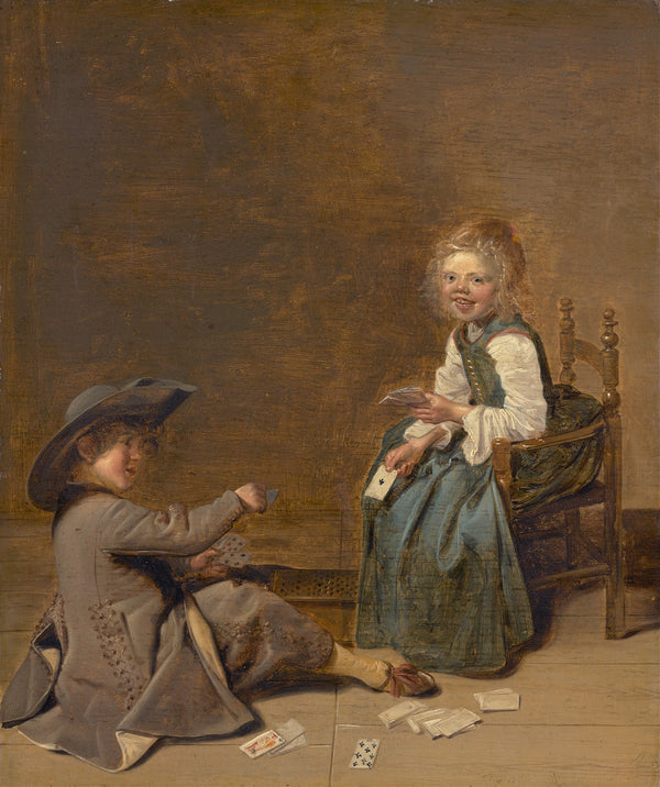 Children Playing Cards 1631
