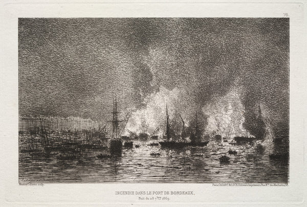 Conflagration in the Port of Bordeaux 1869
