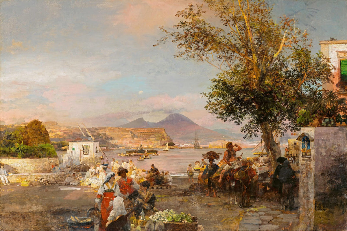 Ländliches Fest am Ufer der Bucht von Neapel 1891