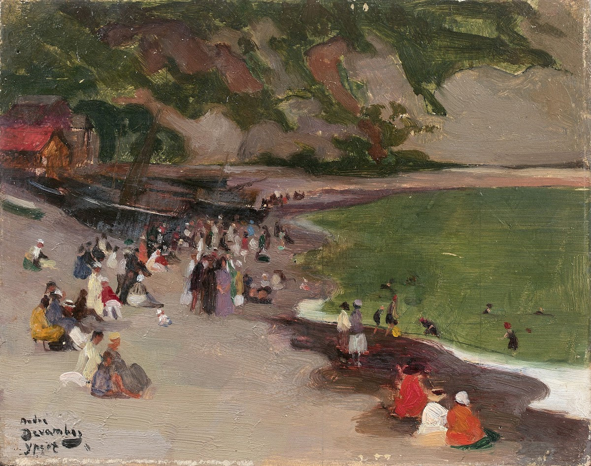 Vue animée de la plage dYport