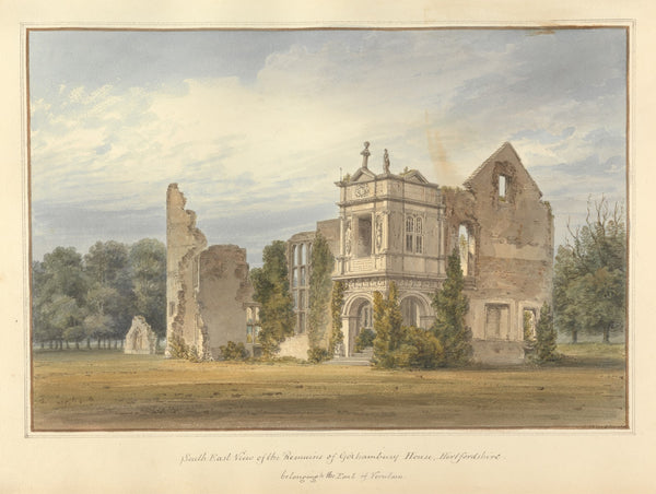 South East View of the Remains of the Gorhambury House Hertfordshire belonging t