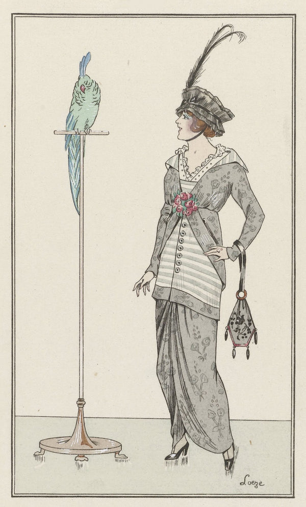 Robe de taffetas à fleurs 1913