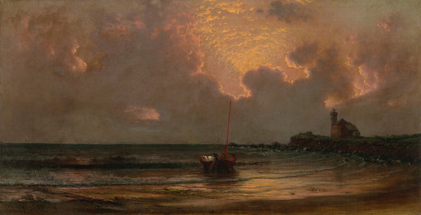 Sunset at Point Judith Light 1869