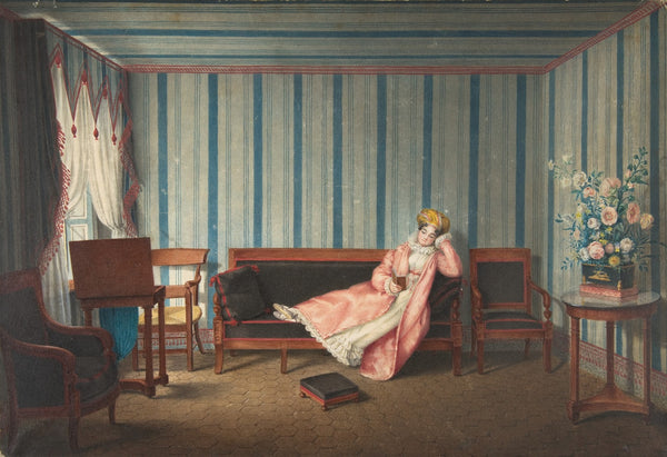 Woman in Pink Reclining on a Canape 1819