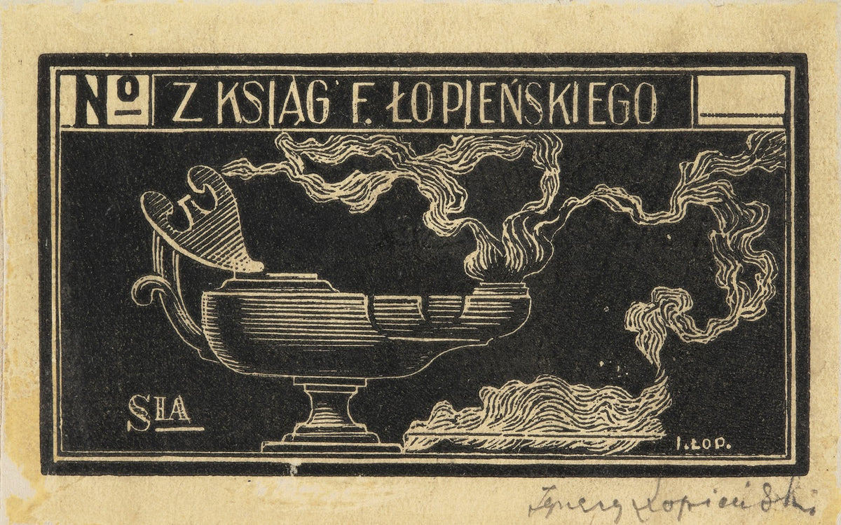 Bookplate of FeIIks Łopieński 1866 1941 1924