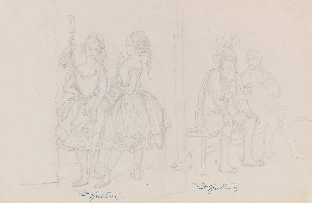 Tänzerinnen hinter den Kulissen 1860