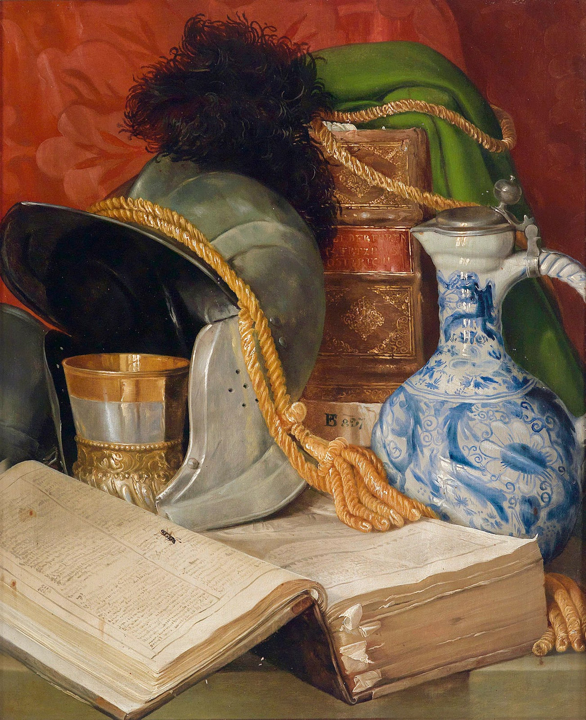 Stillleben Mit Folianten Und Helm 1837