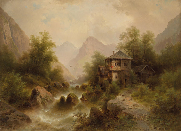 Wasserfall Mit Mühle