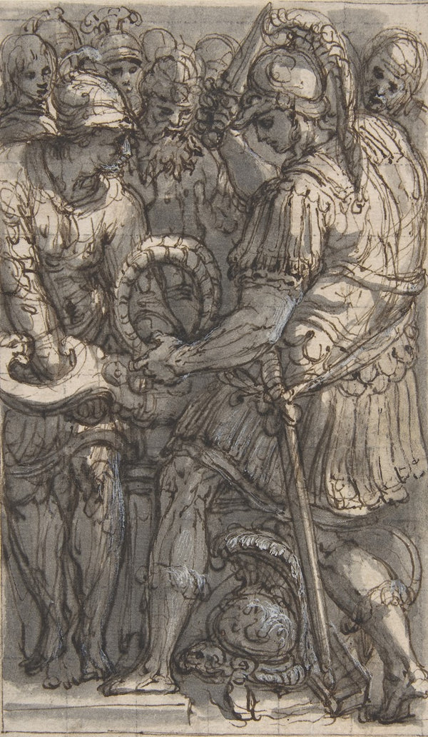 Alexander Cutting the Gordian Knot Study for a Fresco in the Castel SantAngelo R