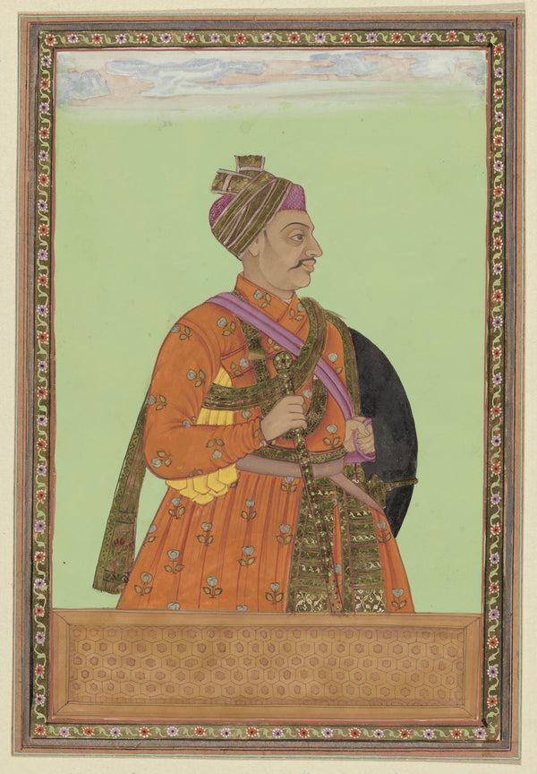 Portret van Musa Khan die een page van Sultan Abdullah 1686