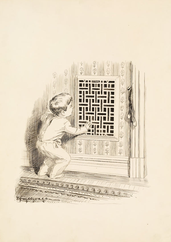 Waiting for Santa in a flat 1908