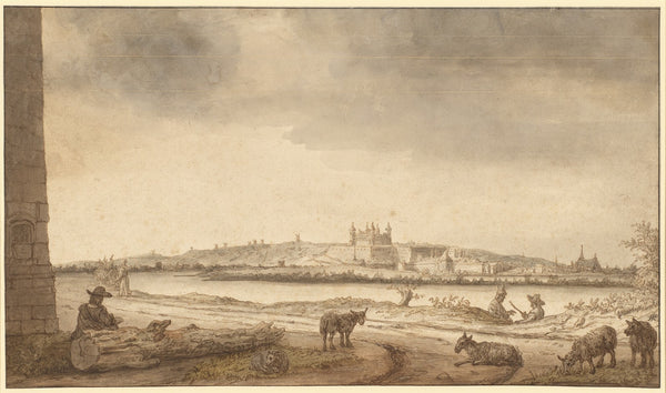 The Town and Castle of Saumur from across the Loire 1670
