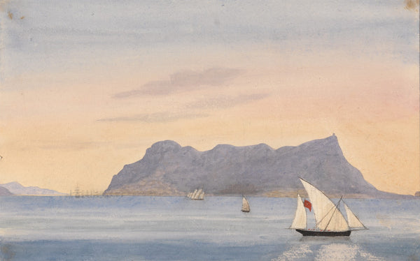 The Rock of Gibraltar from Algeciras Spain 1843