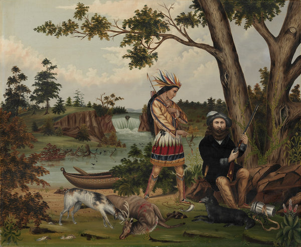 Hunter and Indian Guide 1869
