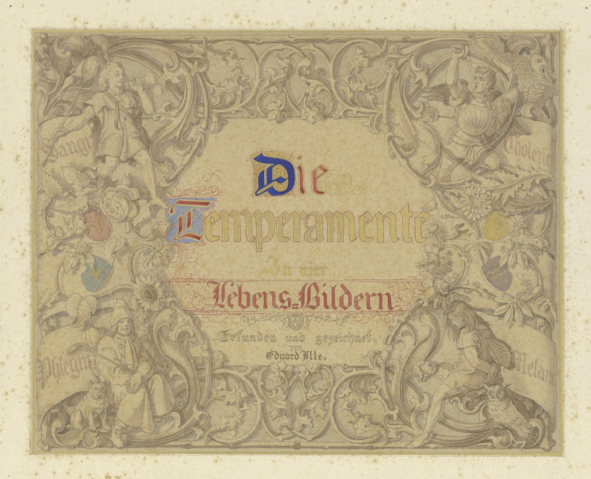 Die Temperamente in vier Lebensbildern Titelblatt 1862
