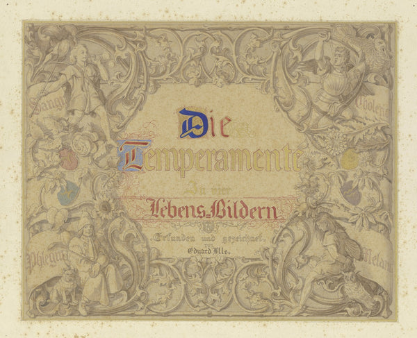 Die Temperamente in vier Lebensbildern Titelblatt 1862
