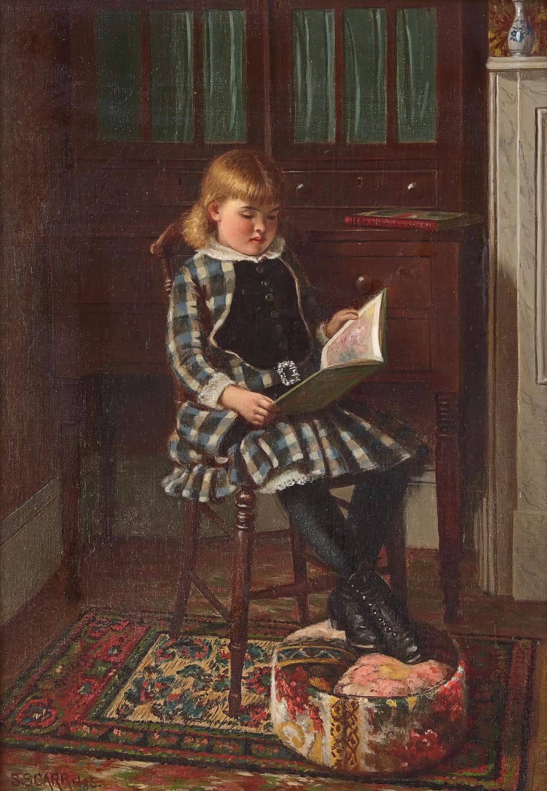 Young Girl Seated in an Interior 1885