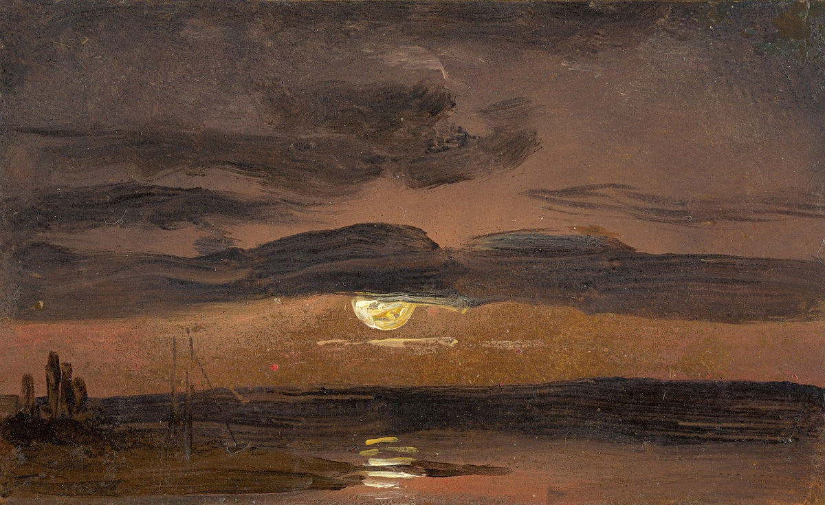 The Elbe by Moonlight circa 1856