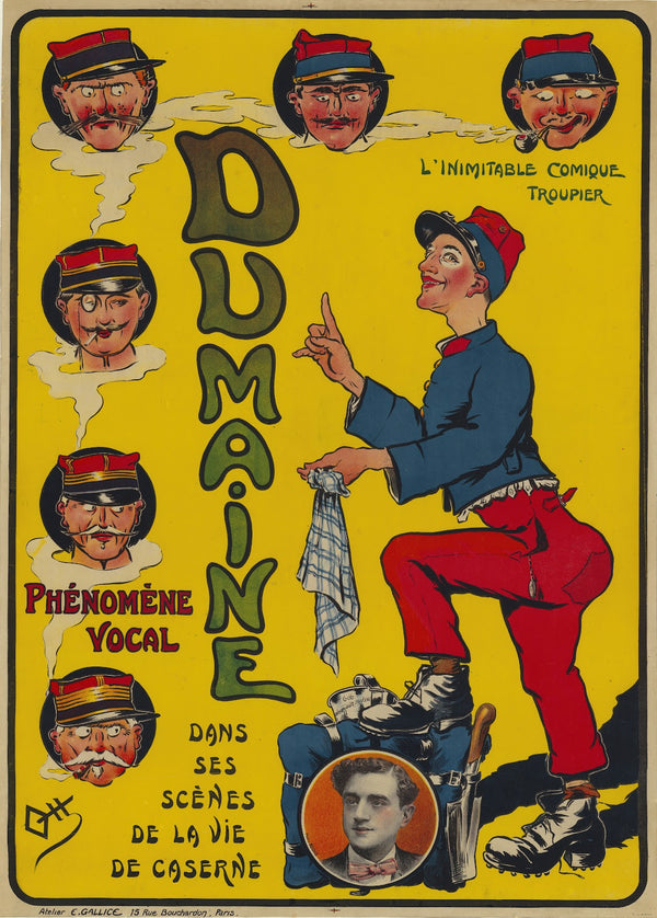 Dumaine phénomène vocal linimitable comique troupier dans ses scènes de la vie d