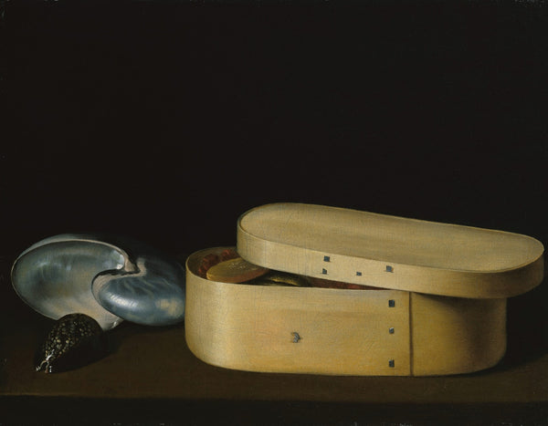 Still Life with Shells and a Chip Wood Box late 1620s