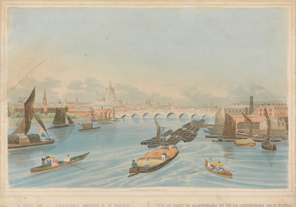 A View of Blackfriars Bridge and St Pauls