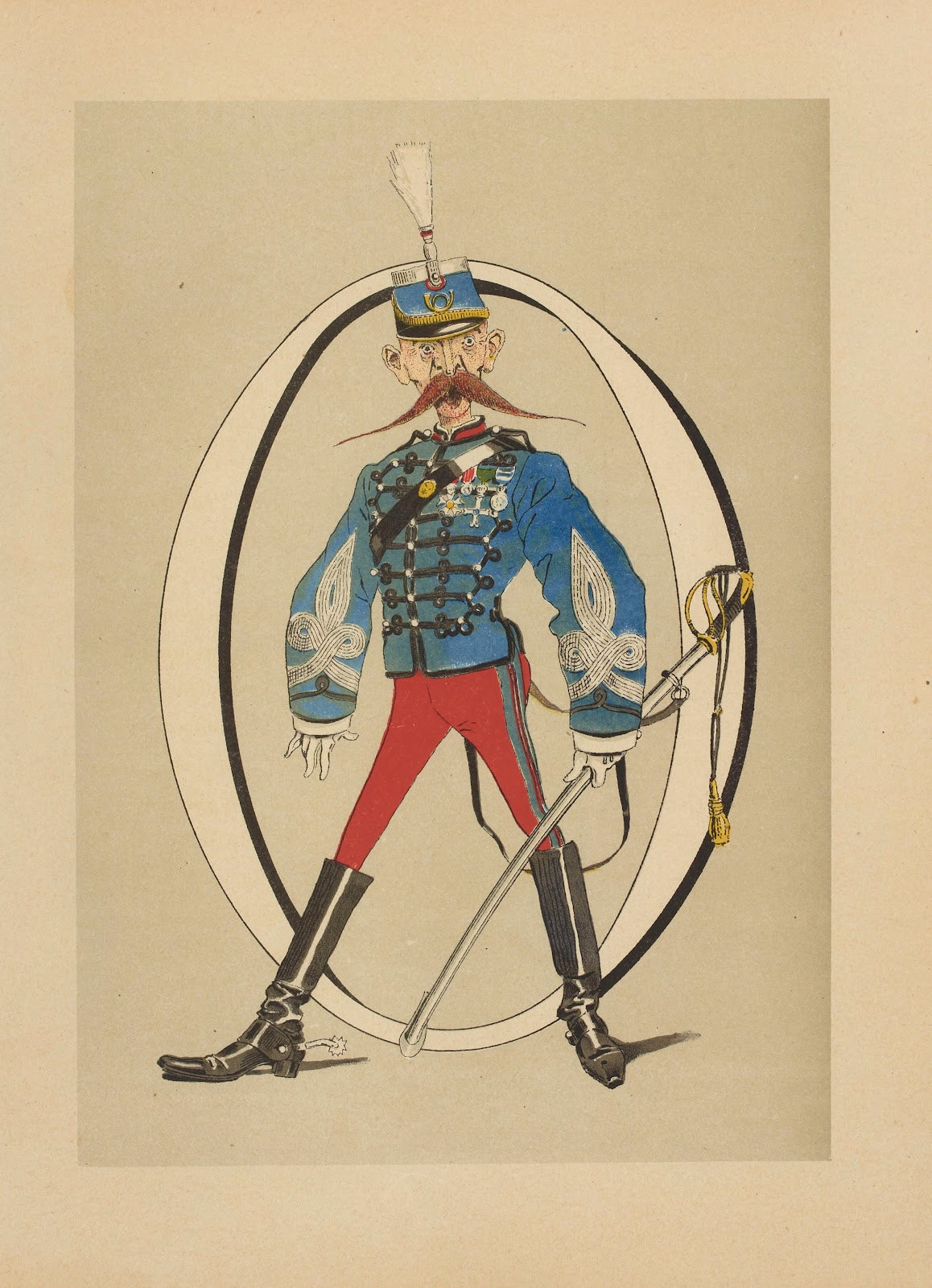 O Offìcier Supérieur Colonel de chasseurs à cheval 1883