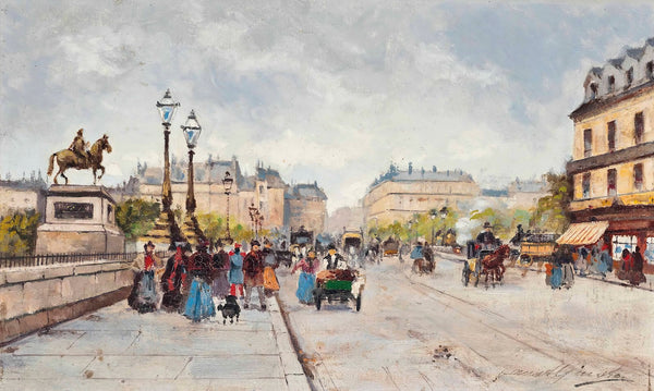 A busy day on the Pont Neuf Paris