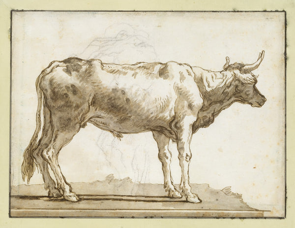 A Bullock Standing to the Right on a Base ca 176061