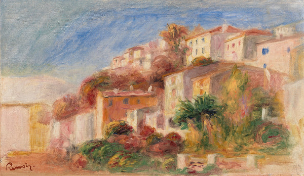 View from the Garden of the Post Office Cagnes Village vu du jardin de la poste