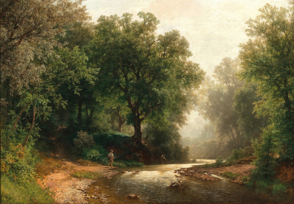 A Fisherman by a Mountain Creek 1871