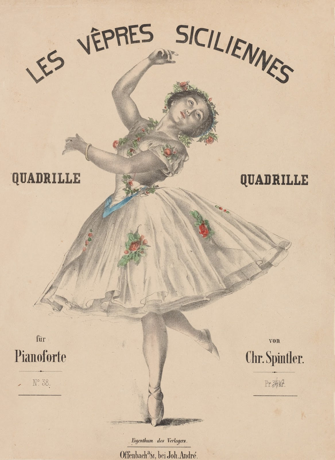 Les vêpres siciliennes quadrille für pianoforte 1850 1860