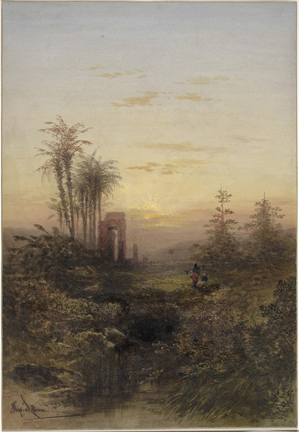 Sunset in an Oriental Landscape