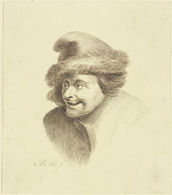 Farmers head with fur cap