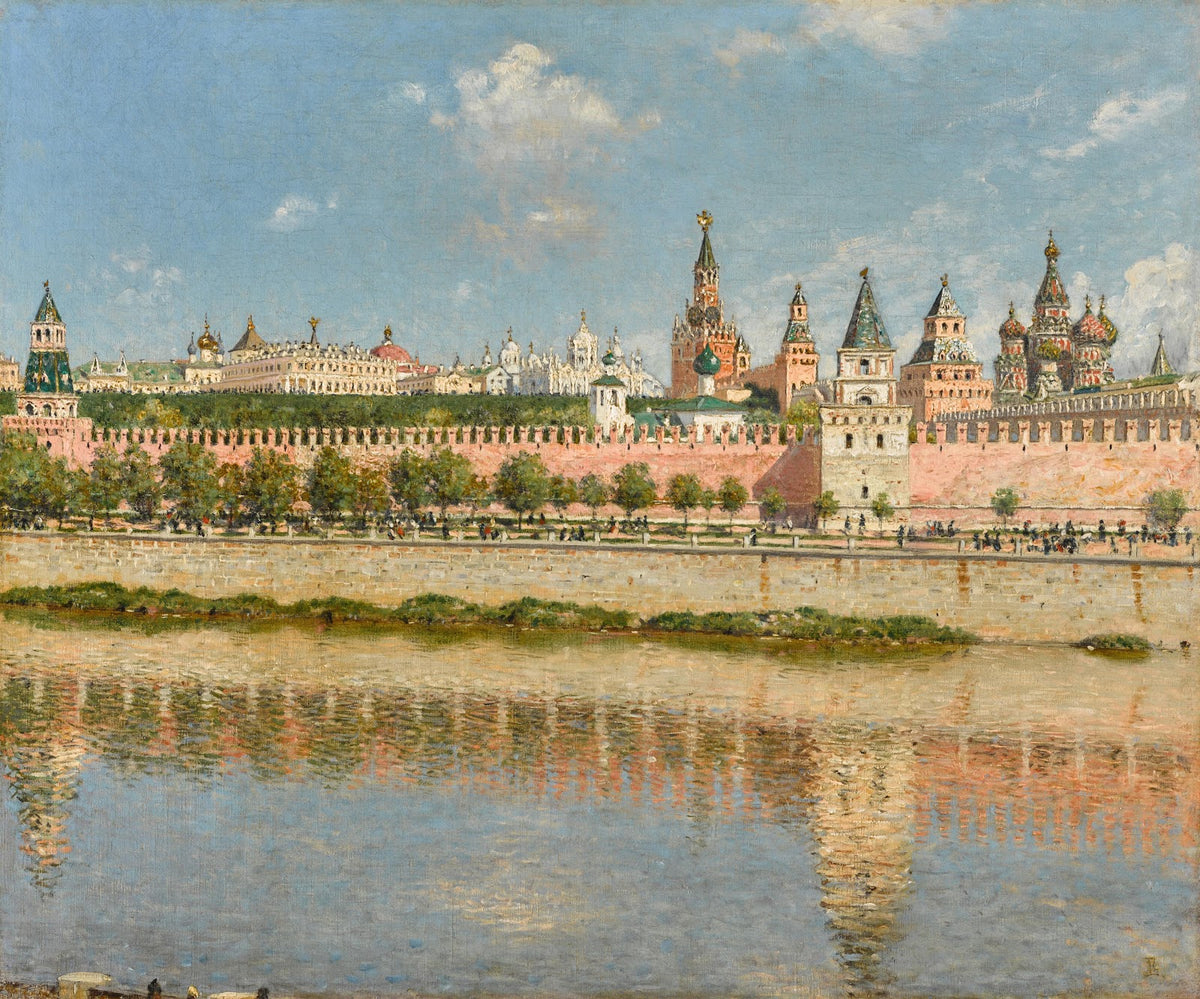 The Moscow Cathedrals and river Moskva in the spring